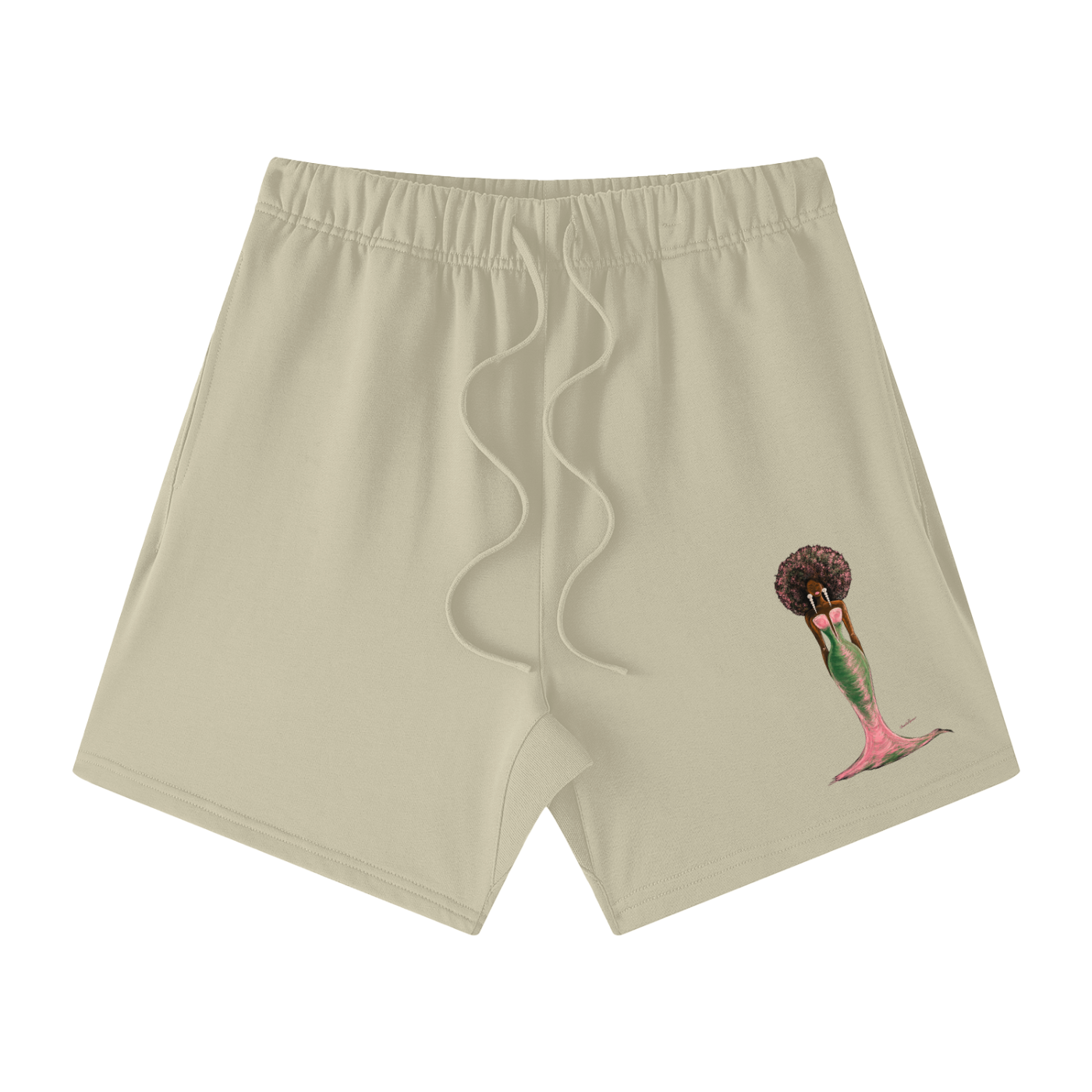 Unisex Earth Tone Loose Fit Cotton Shorts