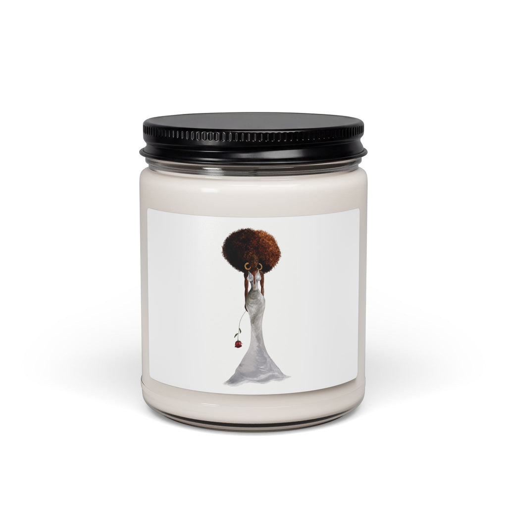 9oz Scented Soy Candle — (Rose Accent)