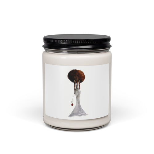 9oz Scented Soy Candle — (Rose Accent)