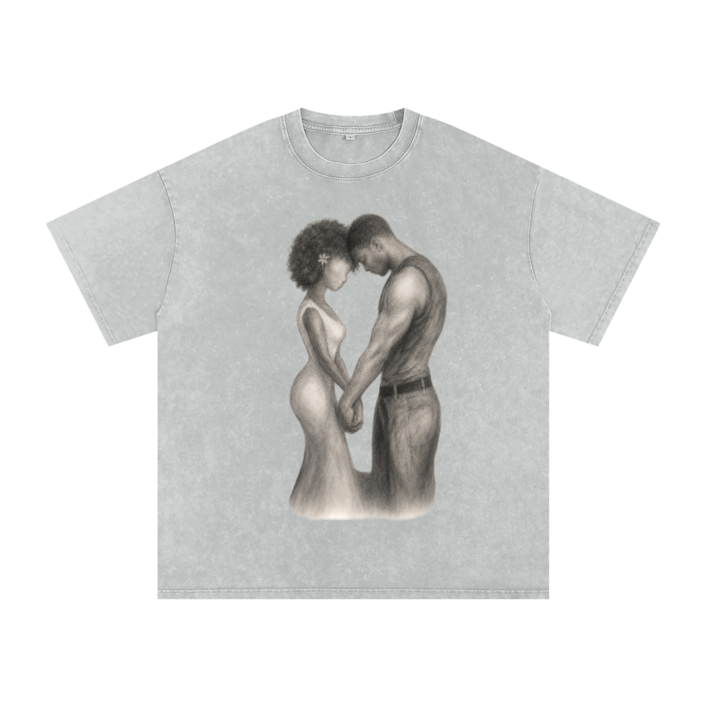 Snow Washed Oversized Cotton T-Shirt