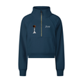 Cropped Half-Zip Sweatshirt