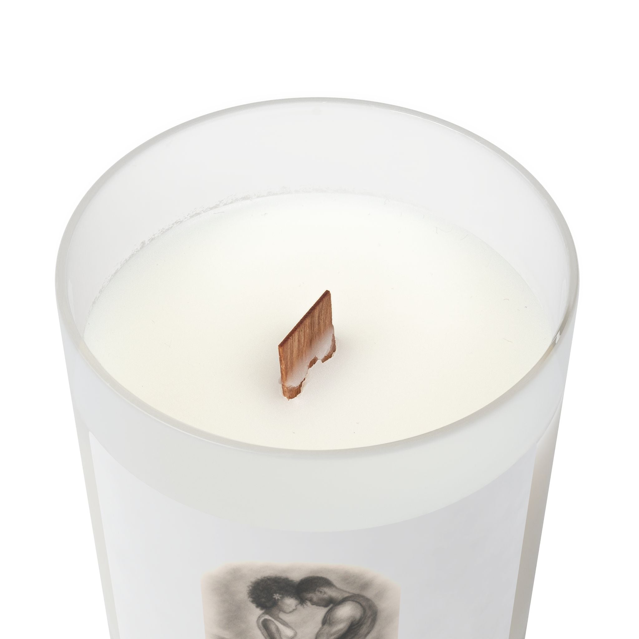 Romantic Embrace Frosted Glass Candle — 11oz Scented Gift for Couples