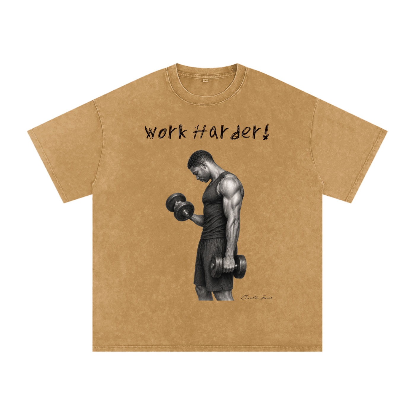 Snow Washed Oversized Cotton T-Shirt