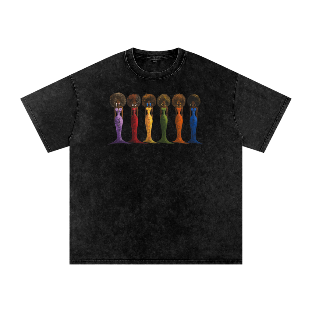 Snow Washed Oversized Cotton T-Shirt