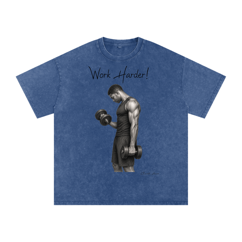 Snow Washed Oversized Cotton T-Shirt