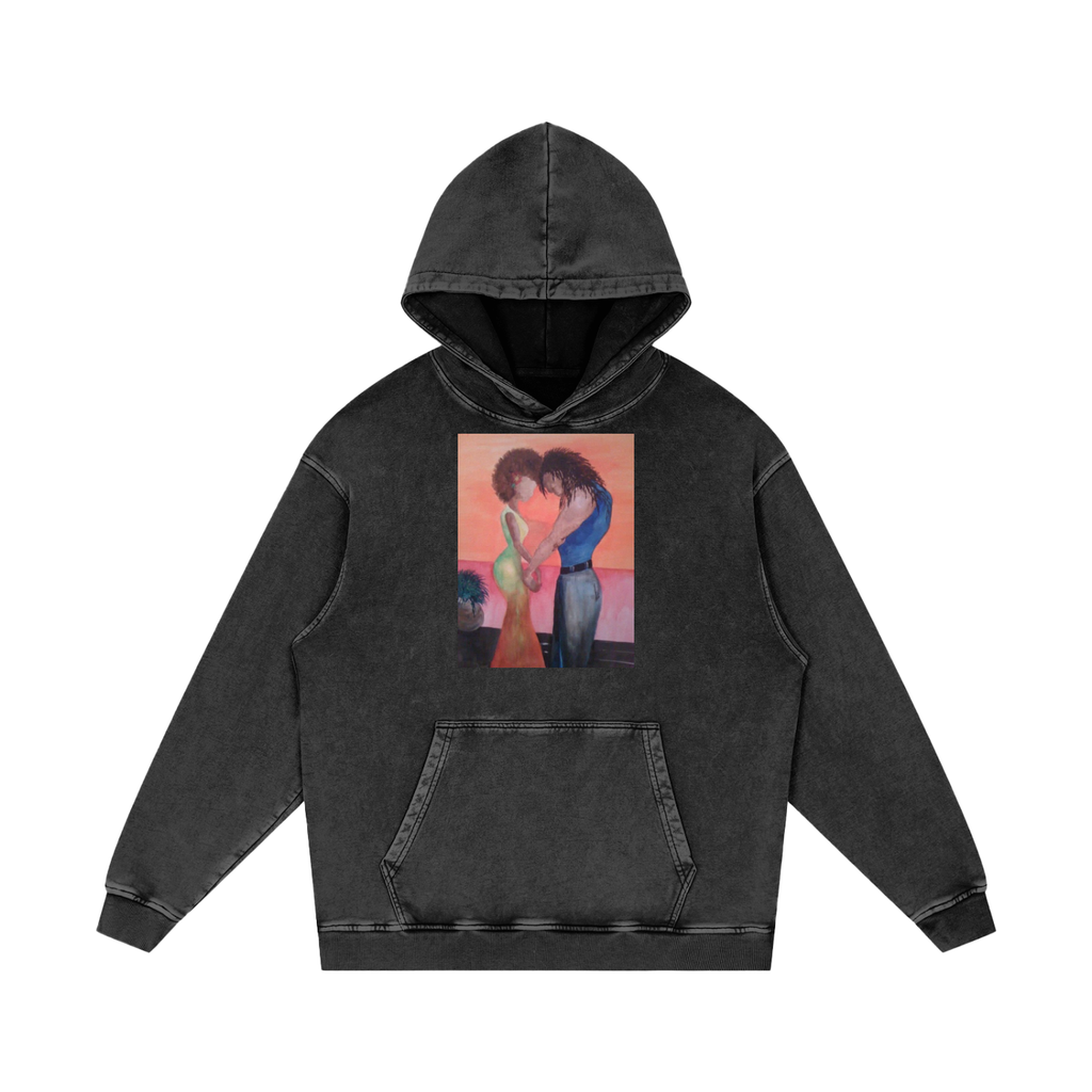 Snow Washed Loose Cotton Hoodie