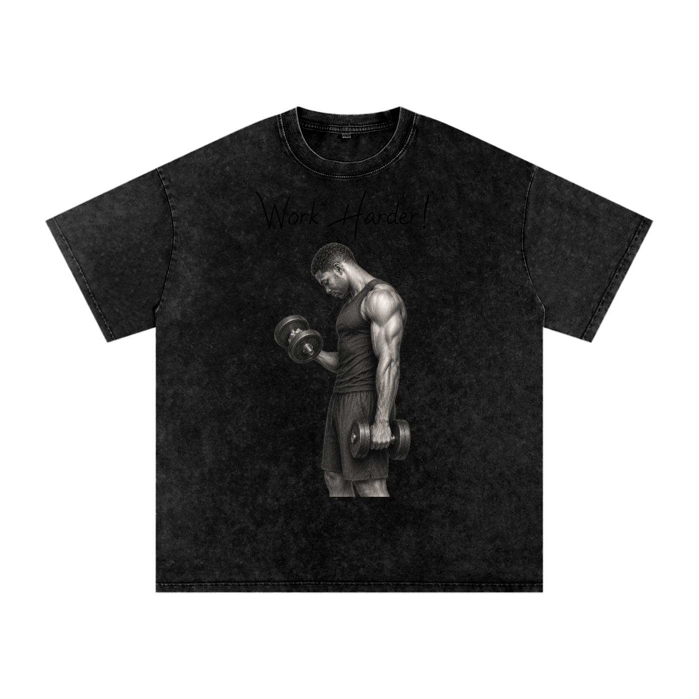 Snow Washed Oversized Cotton T-Shirt