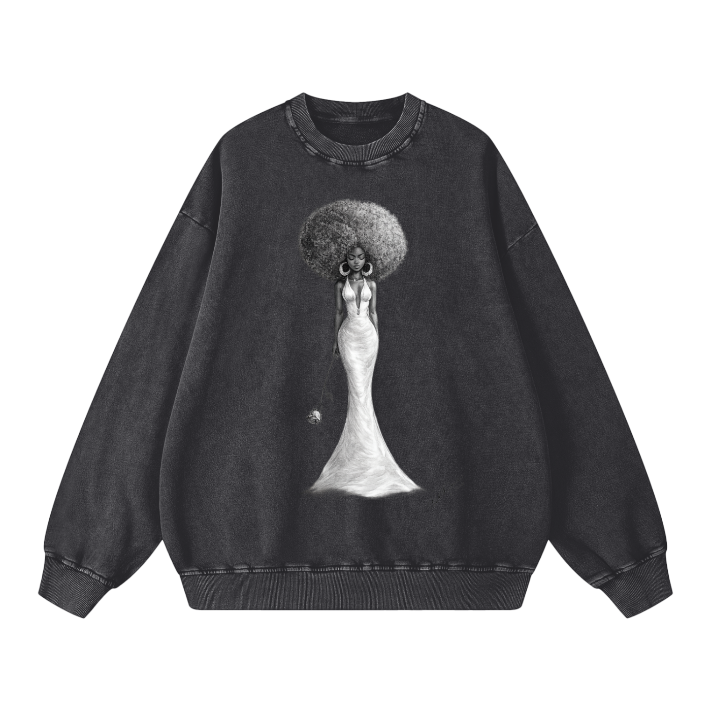 Snow Washed Oversized Sweatshirt