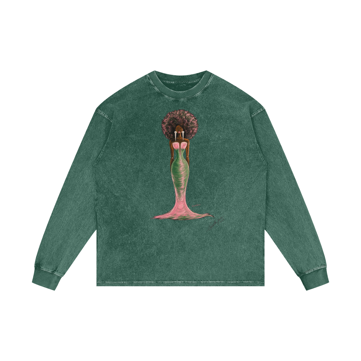 Acid Wash Oversize Long Sleeve T-Shirt
