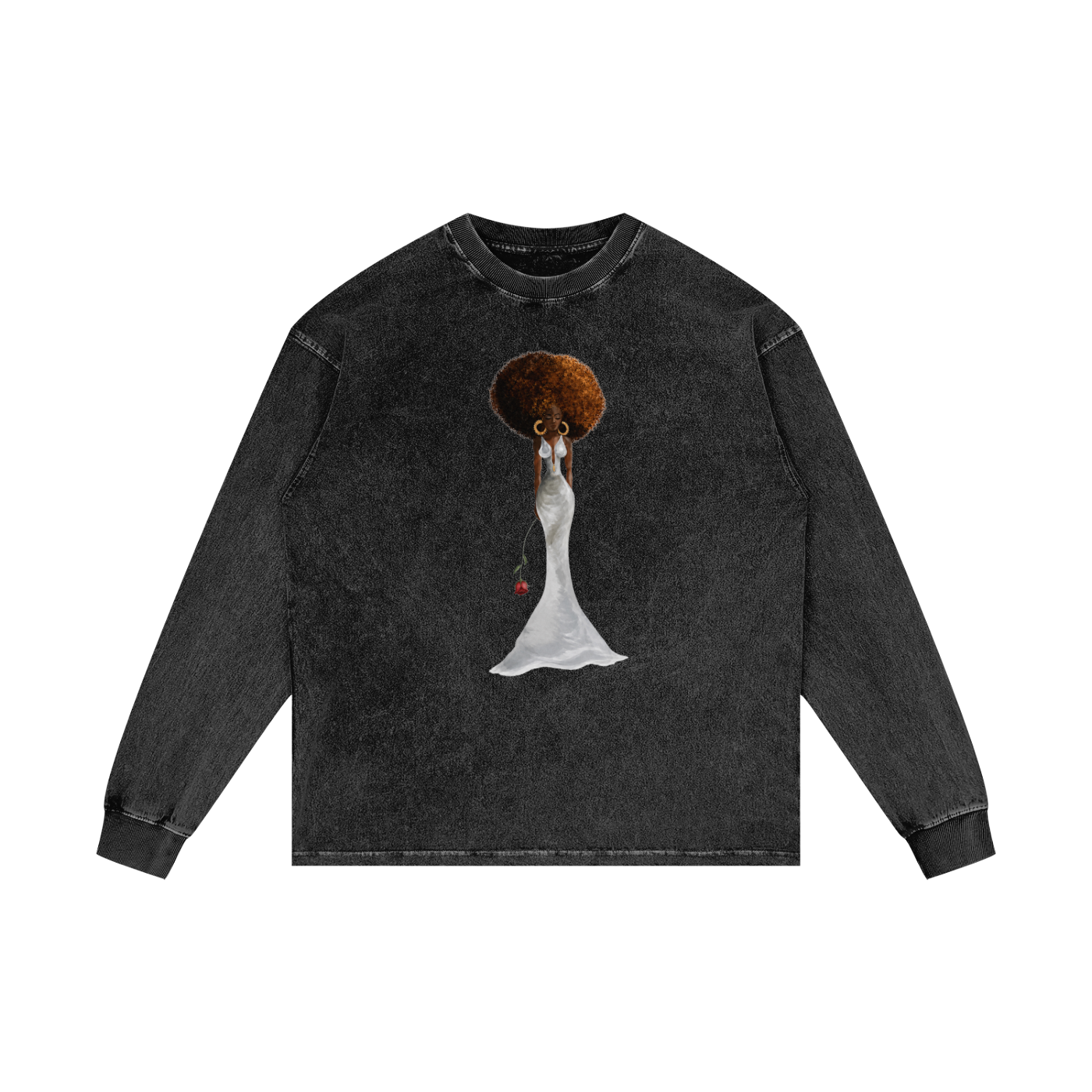 Acid Wash Oversize Long Sleeve T-Shirt