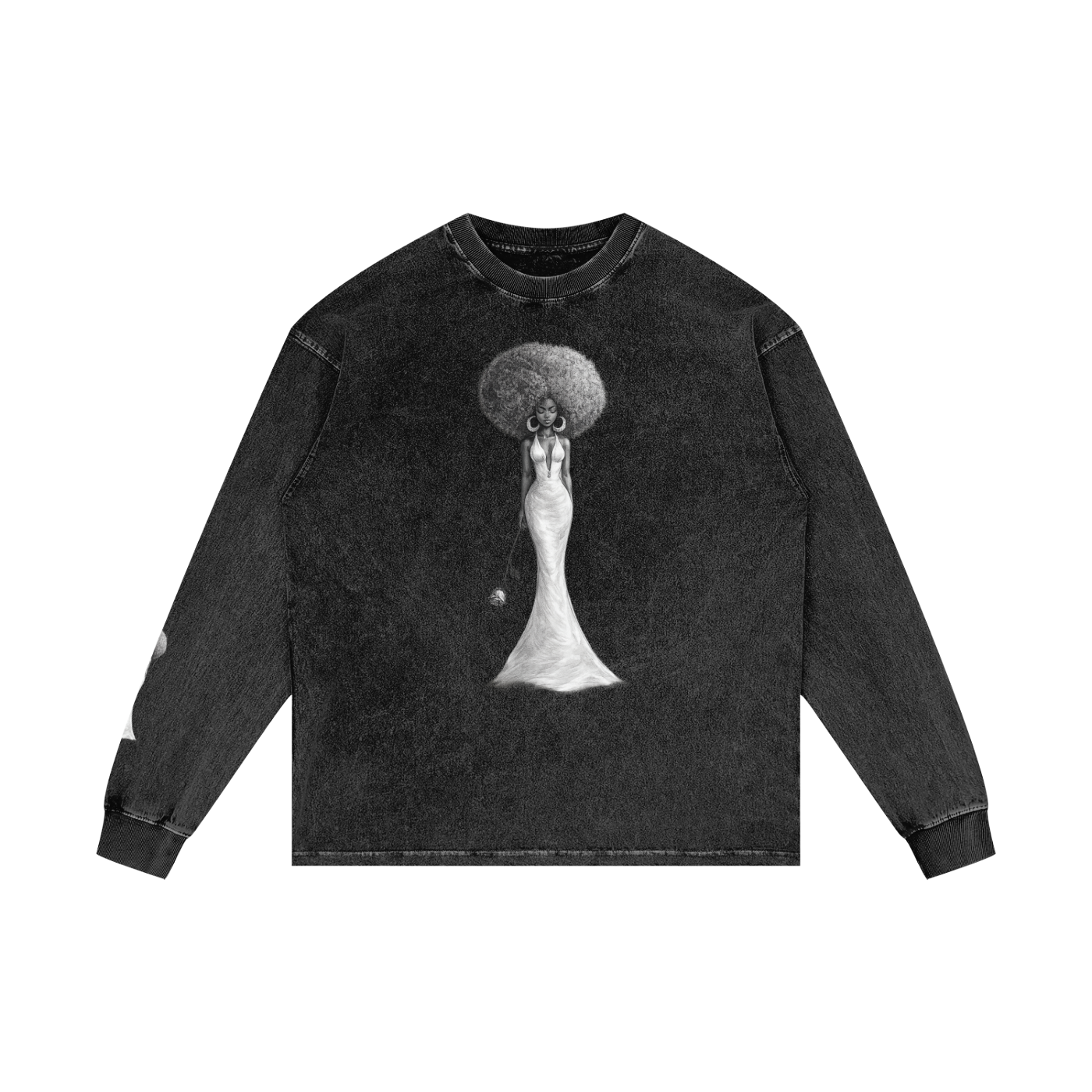 Acid Wash Oversize Long Sleeve T-Shirt
