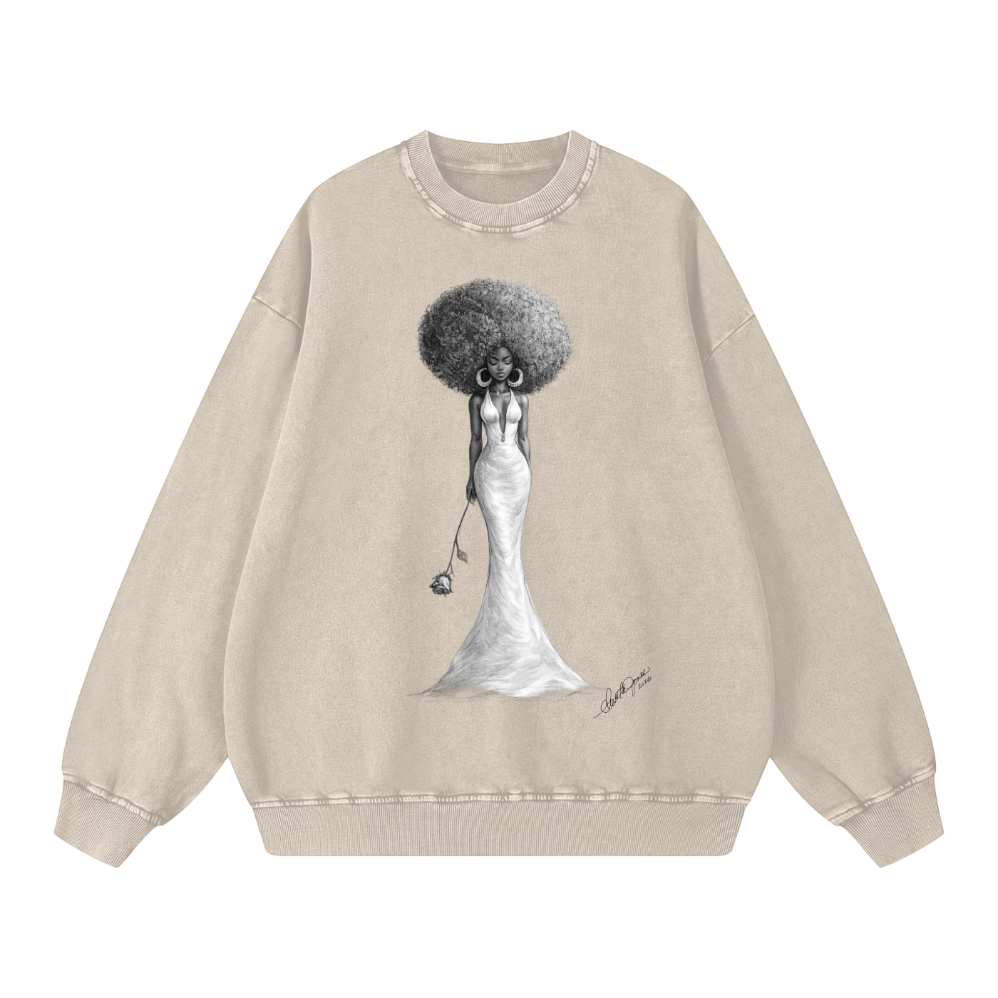 Snow Washed Oversized Sweatshirt
