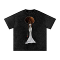Snow Washed Oversized Cotton T-Shirt