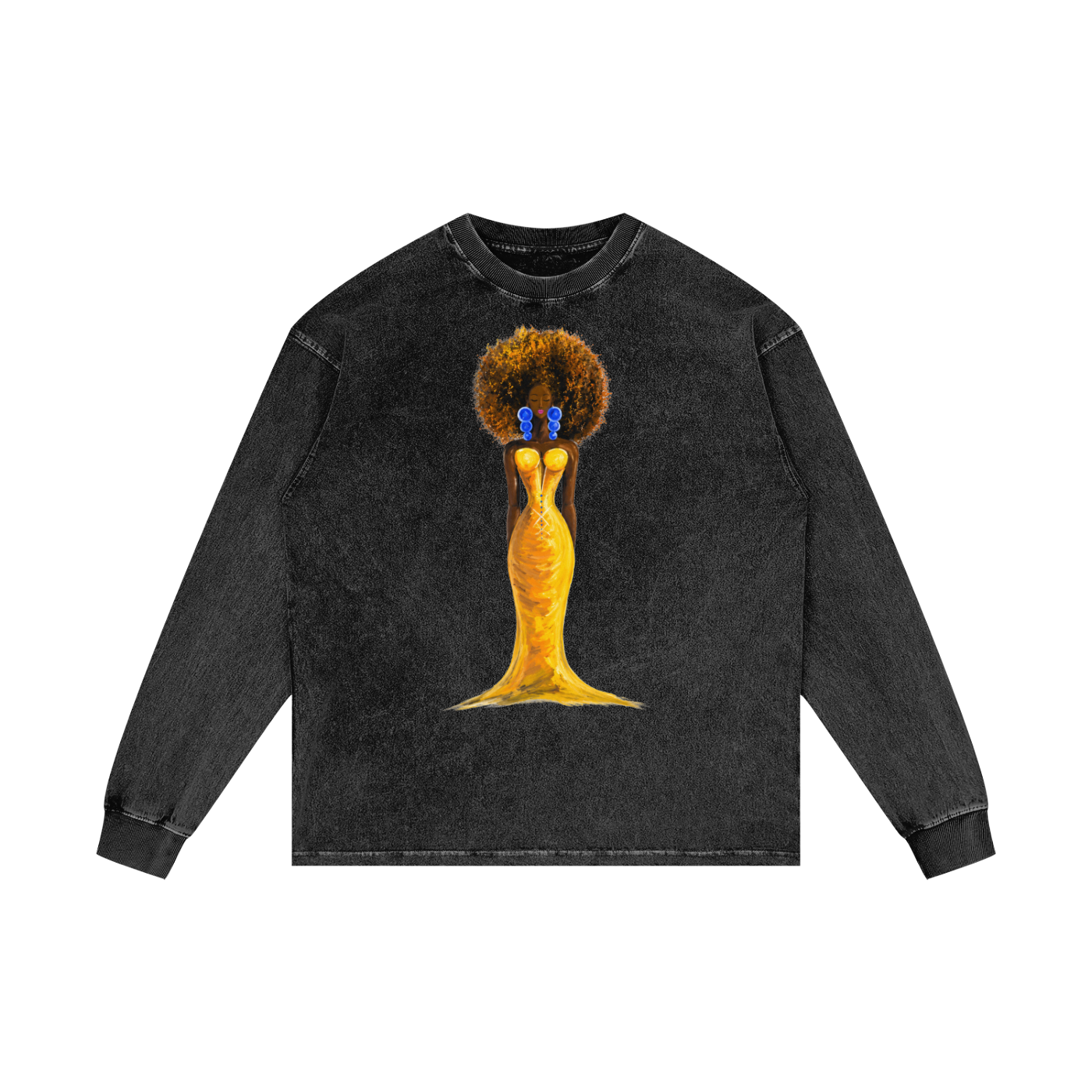 Acid Wash Oversize Long Sleeve T-Shirt