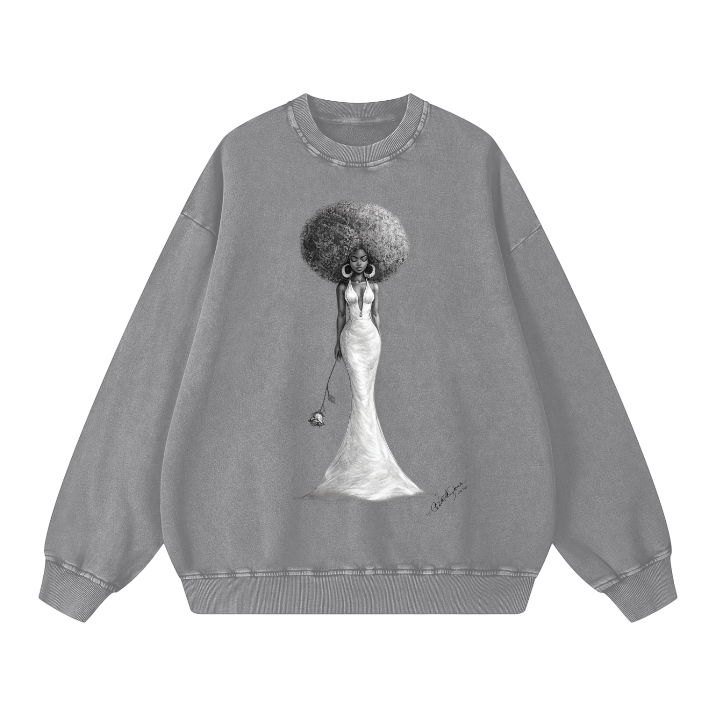 Snow Washed Oversized Sweatshirt
